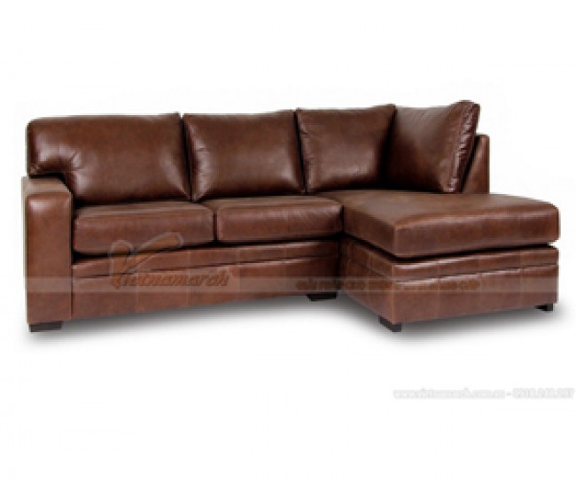 Mẫu ghế sofa góc da công nghiệp phong cách cổ điển ấn tượng – Mã: SDG-061