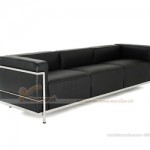 Mẫu ghế sofa văng da màu đen linh động mọi không gian – Mã: SDV-069