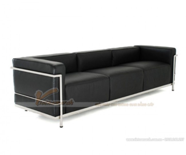 Mẫu ghế sofa văng da màu đen linh động mọi không gian – Mã: SDV-069