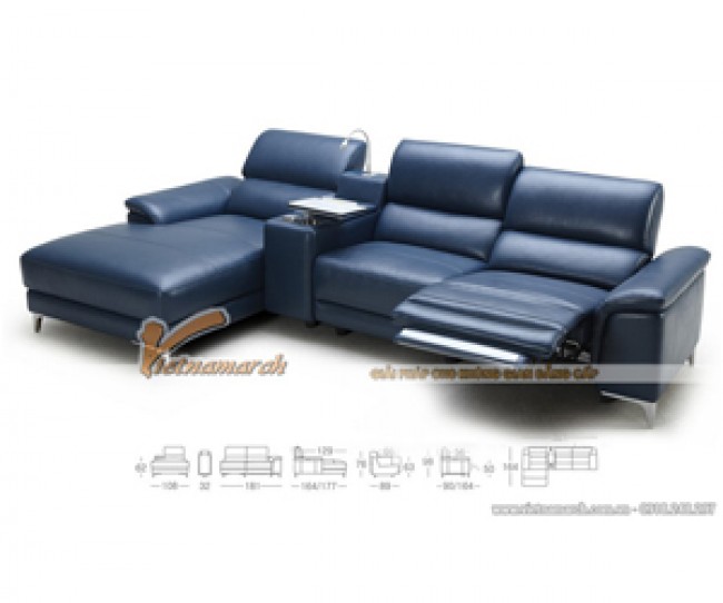 Mẫu ghế sofa góc da công nghiệp kiểu dáng Anh quốc – Mã: SDG-053
