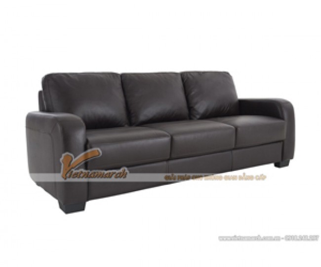 Mẫu ghế sofa văng bọc da đen tuyền quý phái – Mã: SDV-070