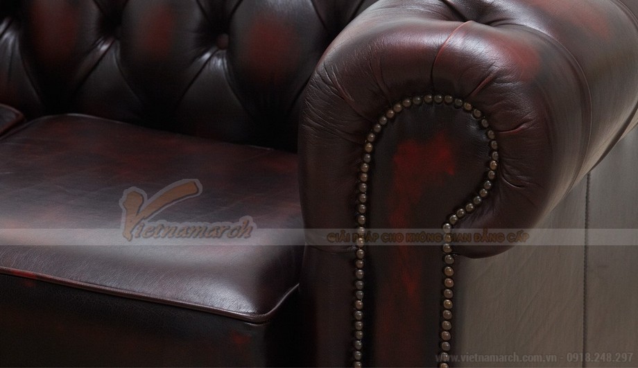 Mẫu ghế sofa da cổ điển đẹp, tinh tế cho phòng khách – Mã: SDC-052 > Mẫu ghế sofa da văng cổ điển sang trọng và đẳng cấp - 06