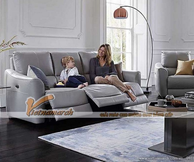 Mẫu ghế sofa văng bọc da đa tính năng phong cách hiện đại – Mã: SDV-062