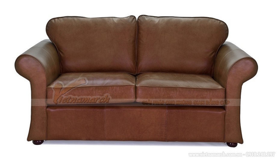 Mẫu ghế sofa bọc da, kiểu dáng tân cổ điển cao cấp phòng khách – Mã: SDC-053 > Mẫu ghế sofa da văng tân cổ điển đa chức năng - 03