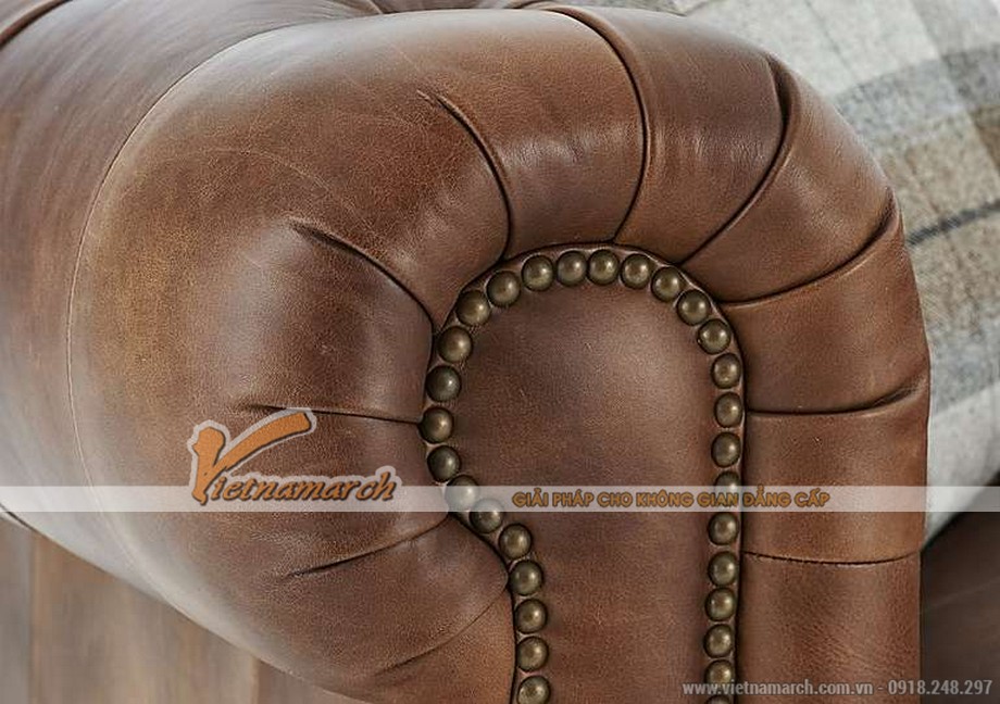 Mẫu ghế sofa văng da bò cao cấp cho giới thượng lưu – Mã: SDV-057 > Mẫu ghế sofa văng da bò cao cấp - 04