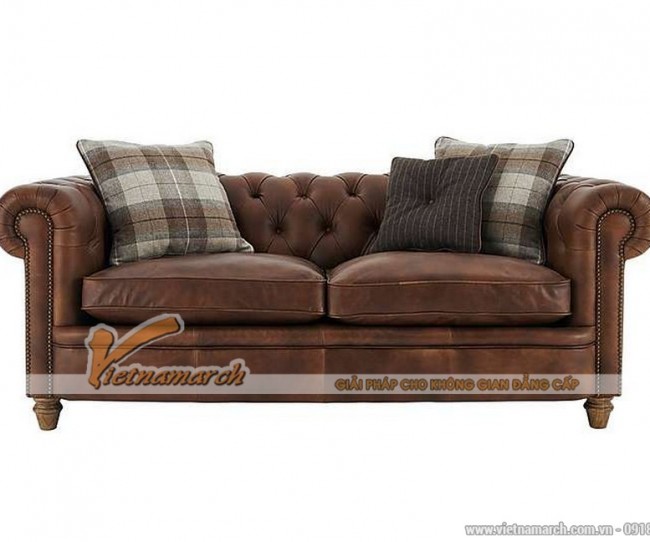Mẫu ghế sofa văng da bò cao cấp cho giới thượng lưu – Mã: SDV-057