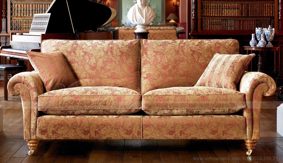 Mẫu ghế sofa văng bọc vải phong cách tân cổ điển quý phái – Mã: SVC-050 > Mẫu ghế sofa văng bọc vải phong cách tân cổ điển quý phái - 01