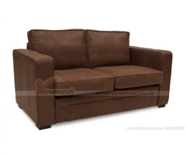 Mẫu ghế sofa da văng hai chỗ ngồi phong cách tân cổ điển – Mã: SDV-076