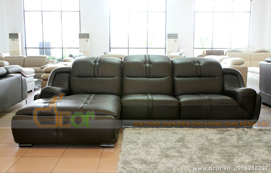 Mẫu ghế sofa da góc – Mã: DG01 – Không thể bị dung hòa bởi các yếu tố xung quanh > Mẫu ghế sofa da góc - Mã: DG-01