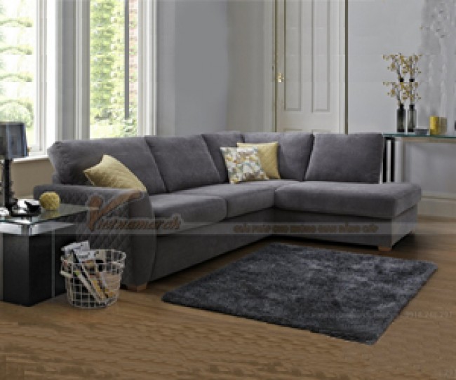 Hai mẫu ghế sofa vải nỉ lôi cuốn sang trọng cho phòng khách
