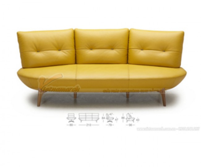 Mẫu ghế sofa da văng phá cách cực đẹp 2017 – Mã: SDV-053