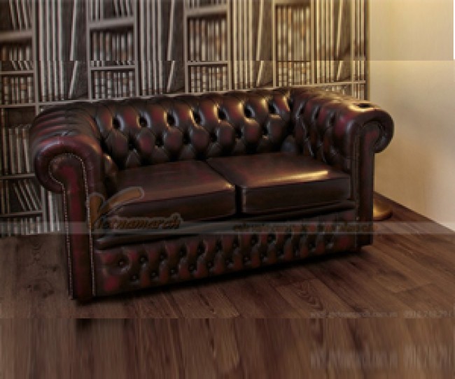 Mẫu ghế sofa da cổ điển đẹp, tinh tế cho phòng khách – Mã: SDC-052