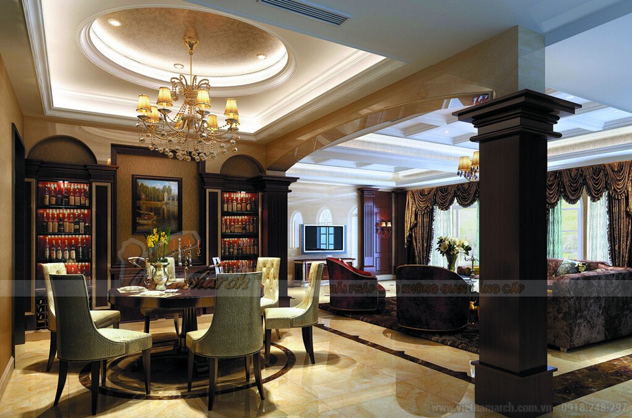 Mẫu trần thạch cao hiện đại cho không gian phòng khách kết hợp phòng ăn > Mẫu trần thạch cao đẹp cho phòng khách kết hợp phòng ăn