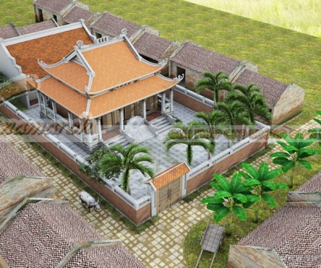 Tư vấn thiết kế nhà thờ họ 8 mái nhà chú Long tại Ninh Bình