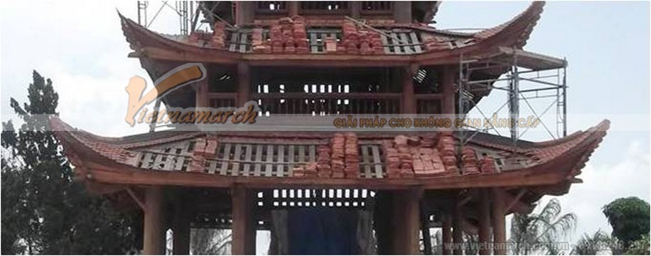 Tìm hiểu kiến trúc đình làng cổ của người dân Bắc Bộ Việt Nam > vật liệu xây dựng thường được sử dụng là gỗ.