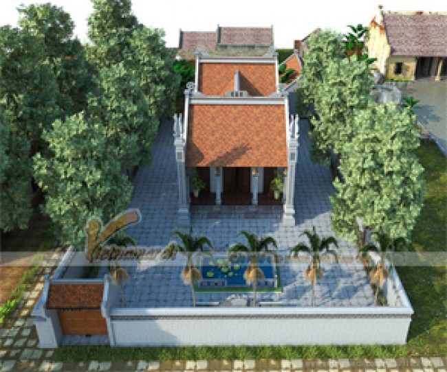 Phương án cải tạo nhà thờ họ – nhà thờ chữ Công cho nhà chú Thái – Bắc Ninh