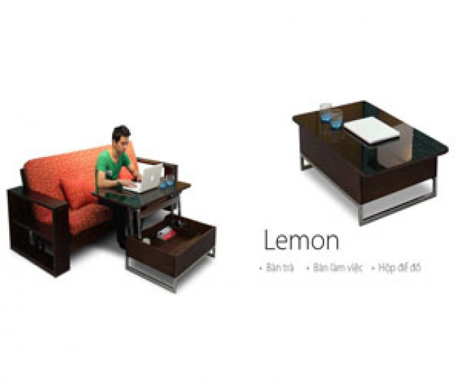 Mẫu bàn thông minh kết hợp bàn trà, bàn làm việc và hộp để đồ