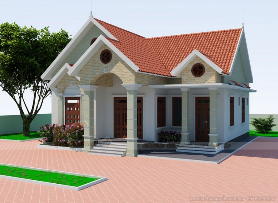 Thiết kế nhà đẹp 1 tầng mái thái cho nhà chú Hưng tại Thái Bình > thiet-ke-nha-dep-1-tang-mai-thai-cho-nha-chu-hung-tai-thai-binh01
