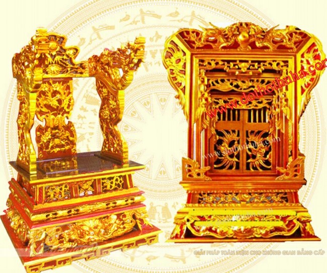 101 mẫu Ngai thờ – Khám thờ – Ỷ thờ đẹp long lanh