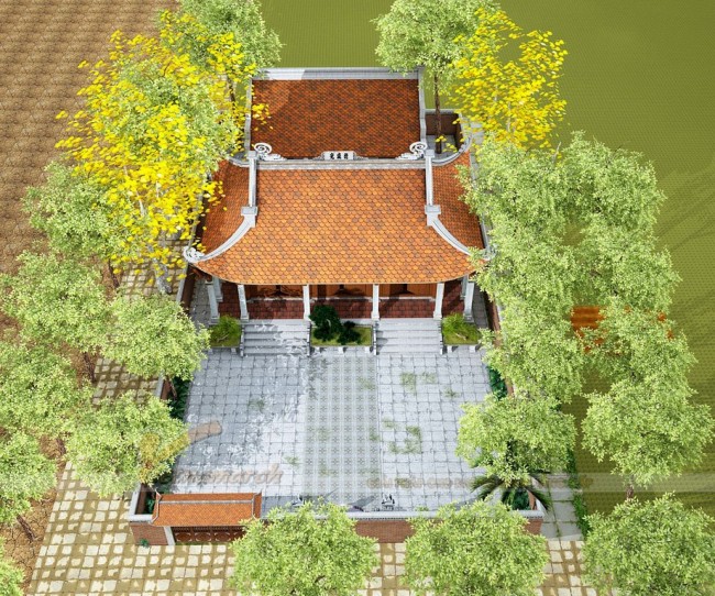 Thiết kế nhà dòng họ 4 mái tại Đông Hưng – Thái Bình