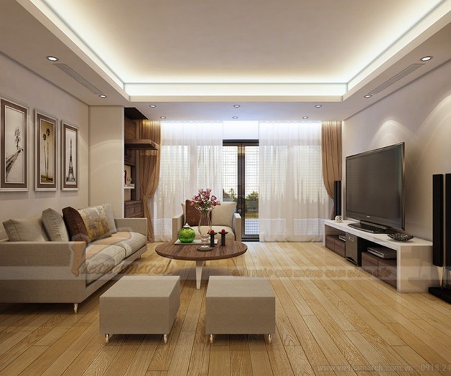 Phương án thiết kế nội thất căn hộ Ruby 03 Goldmark city hiện đại và lịch lãm