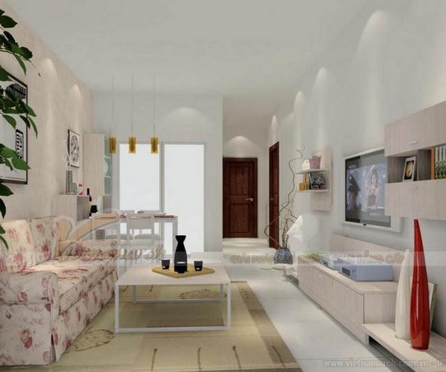Thiết kế nội thất hiện đại đẹp lung linh cho căn hộ nhỏ tại chung cư Vinhomes Skylake