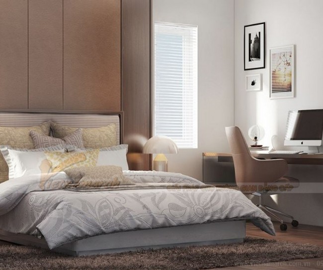 Mẫu thiết kế nội thất phòng ngủ cho căn hộ 19 tòa S2 chung cư Vinhome Skylake