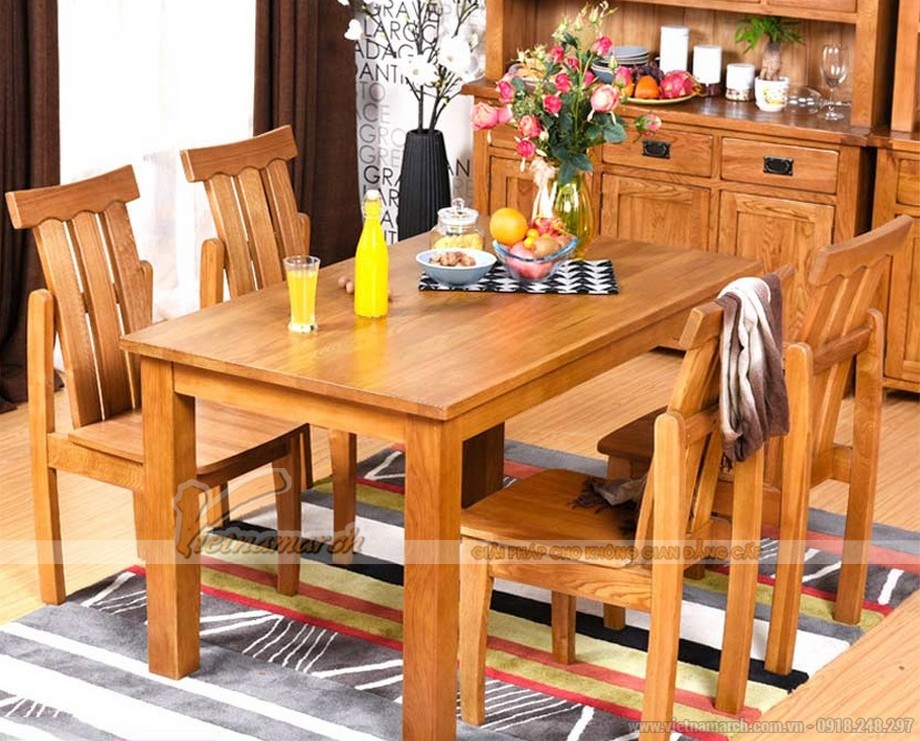 Lí do bạn nên sắm ngay cho không gian bếp của gia đình bộ bàn ăn gỗ tự nhiên > 