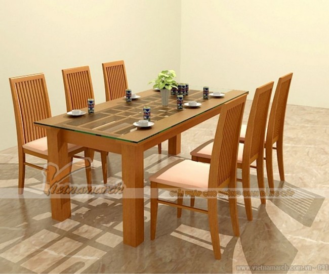 Một số mẫu bàn ăn cực chất, chất liệu gỗ tự nhiên cao cấp