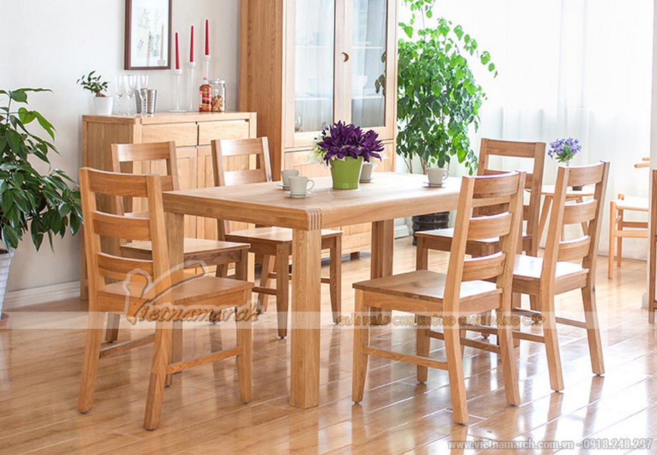 Những mẫu bàn ghế ăn giá rẻ nhưng chất lượng cực tốt > Mẫu bàn ăn gỗ tự nhiên
