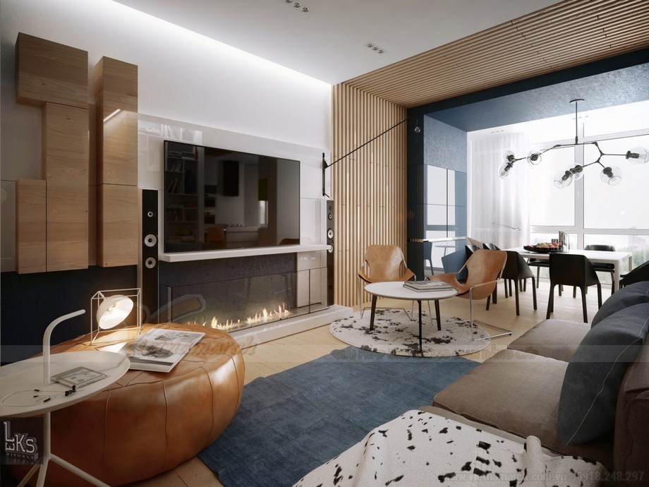 ĐÁNG XEM: 11 ý tưởng táo bạo thiết kế nội thất phòng khách căn hộ Park Hill Times City > 