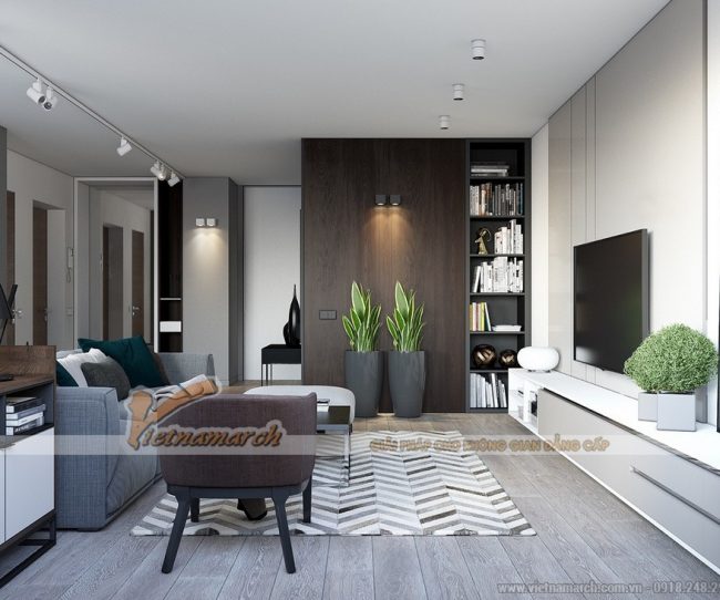 Ý tưởng thiết kế nội thất tuyệt vời cho căn hộ 1 phòng ngủ chung cư Park Hill