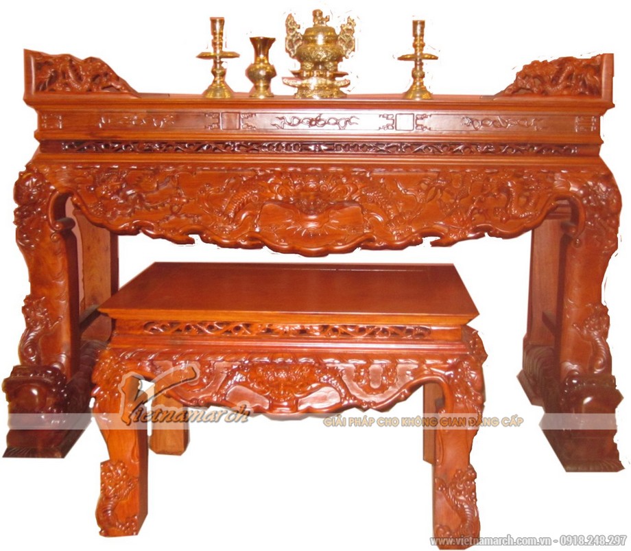 Mẫu bàn thờ truyền thống trang trọng cho mọi gia đình, dòng họ > Mẫu bàn thờ truyền thống đẹp
