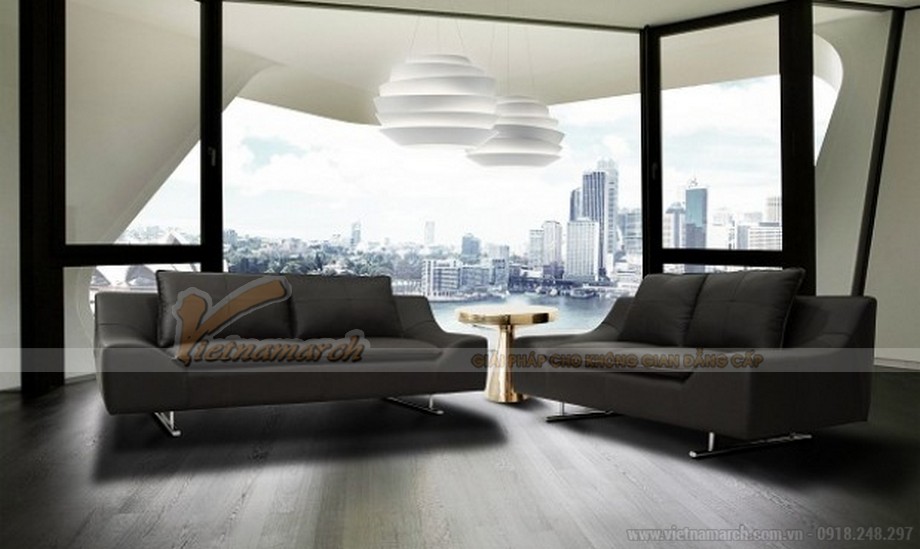 Ghế sofa da Malaysia màu đen huyền bí cho phòng khách gia đình > Ghế sofa da Malaysia màu đen huyền bí cho phòng khách gia đình