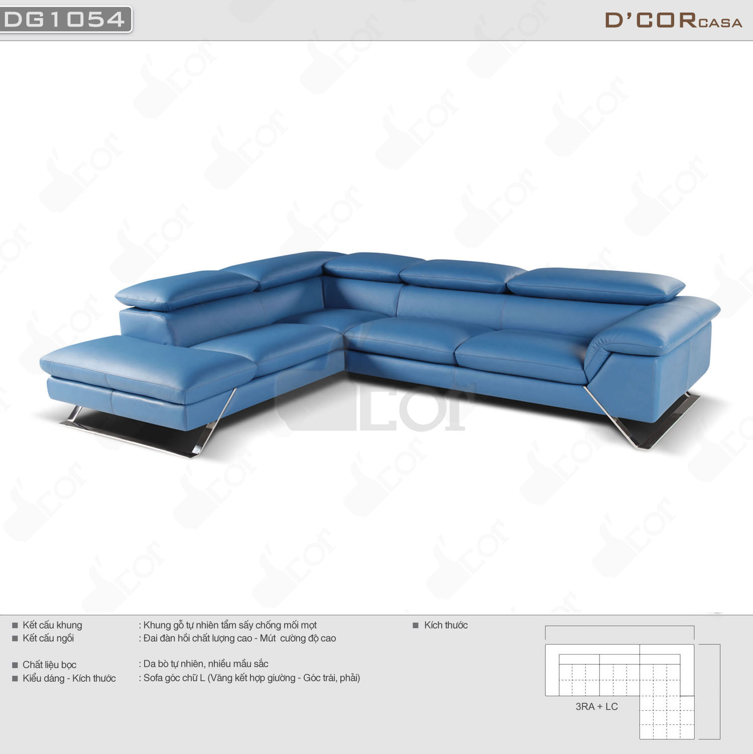 Bộ ghế sofa nhập khẩu italia ARTU.935 - Calia