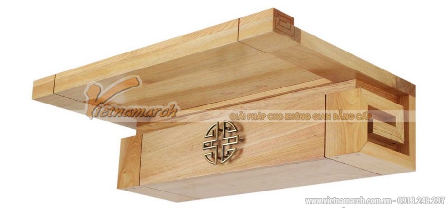 Mẫu bàn thờ treo hiện đại làm bằng gỗ sồi 