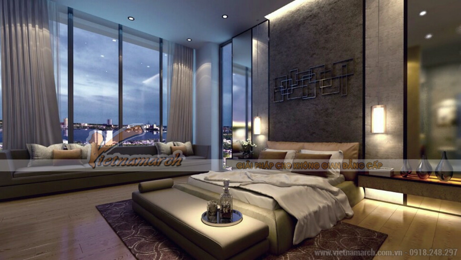Phương án thiết kế nội thất căn hộ mẫu chung cư Vinhomes Metropolis > 