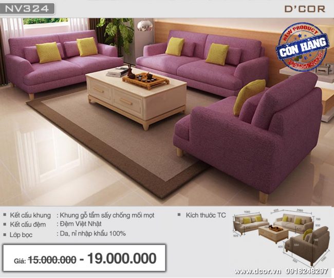 Tân trang phòng khách đón Tết với mẫu sofa Việt sang trọng, cao cấp nhất năm 2018 Mã: NV324