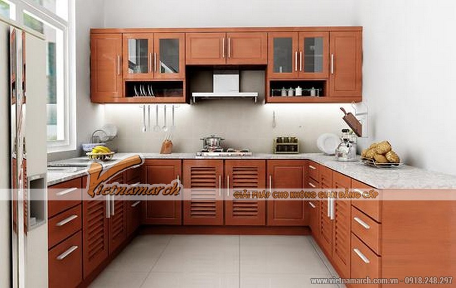 Mẫu tủ bếp Veneer đẹp sang trọng cho căn hộ chung cư > tu-bep-veneer-dep-sang-trong-05