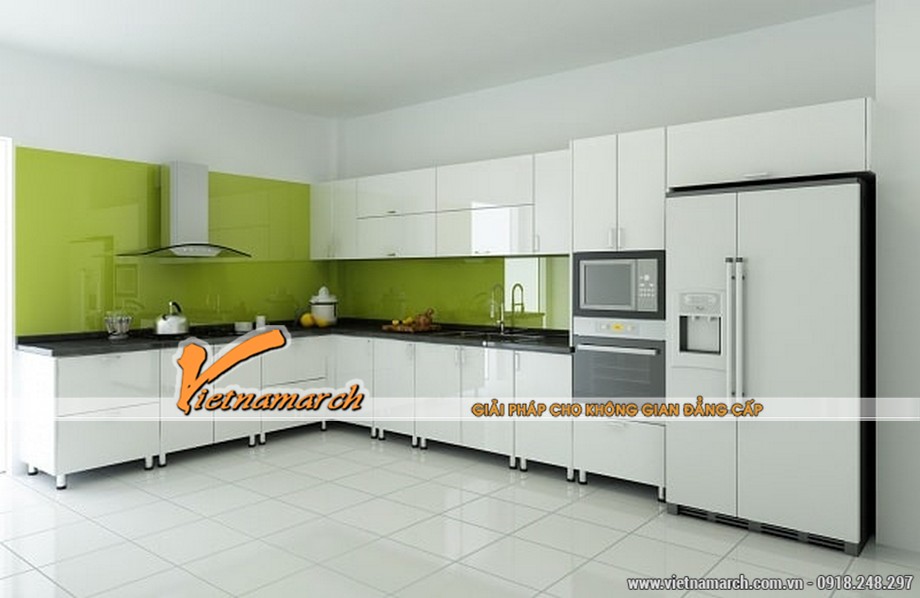 Gợi ý những mẫu tủ bếp cao cấp màu trắng đẹp tinh tế cho không gian bếp hiện đại > tu-bep-mau-trang-dep-tinh-te-04
