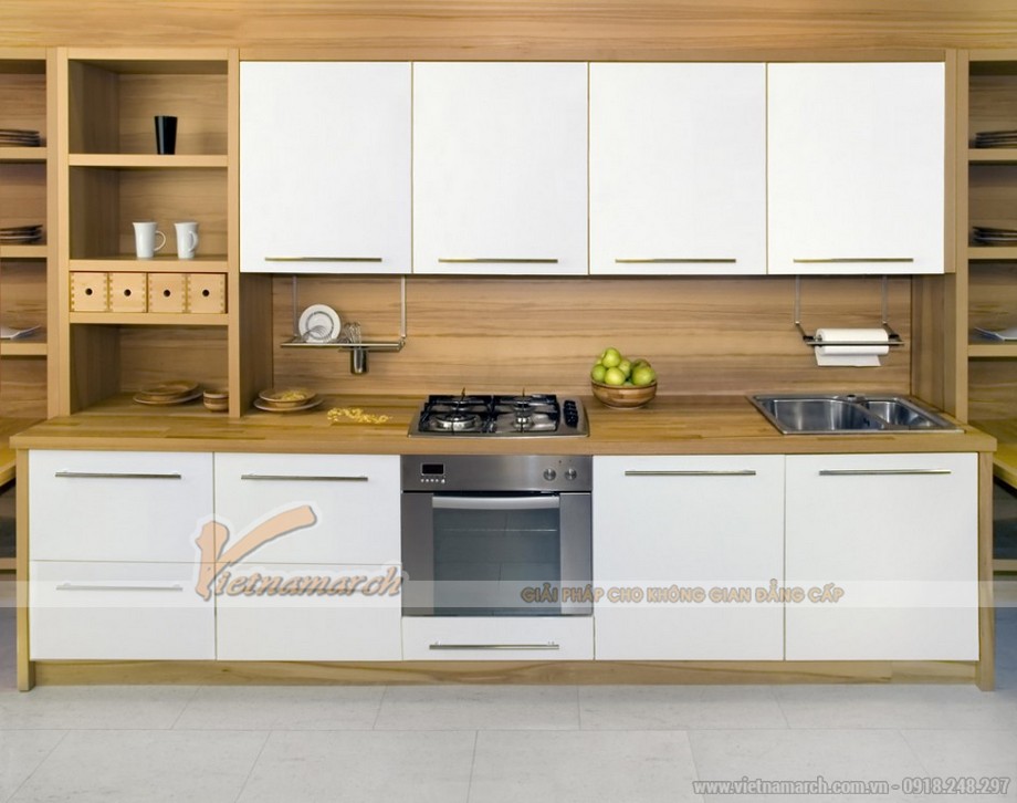 Mẫu tủ bếp nhỏ xinh cho không gian bếp chật hẹp > tu-bep-nho-xinh-05
