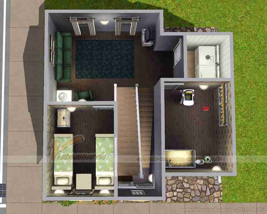 Tư vấn thiết kế biệt thự mini – Giải pháp cho không gian quỹ đất hẹp > Thiết kế không gian nội thất bên trong biệt thự mini-giải pháp cho không gian hẹp