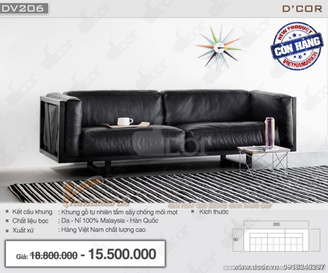 Mẫu ghế sofa văng DV206 trẻ trung, hiện đại đang nổi bần bật tại Vietnamarch