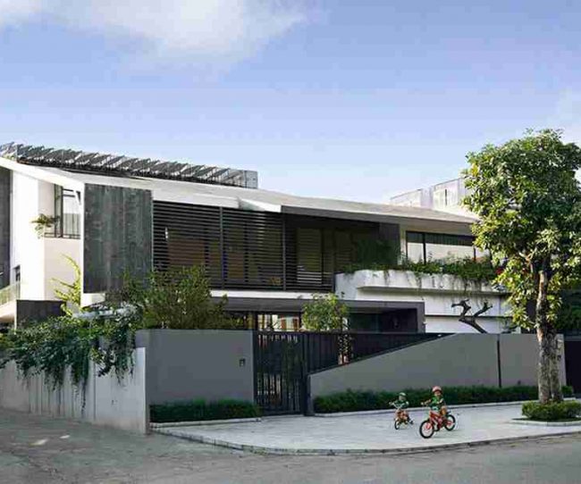 Thiết kế biệt thự xanh hiện đại tuyệt đẹp ở ngoại thành Hà Nội