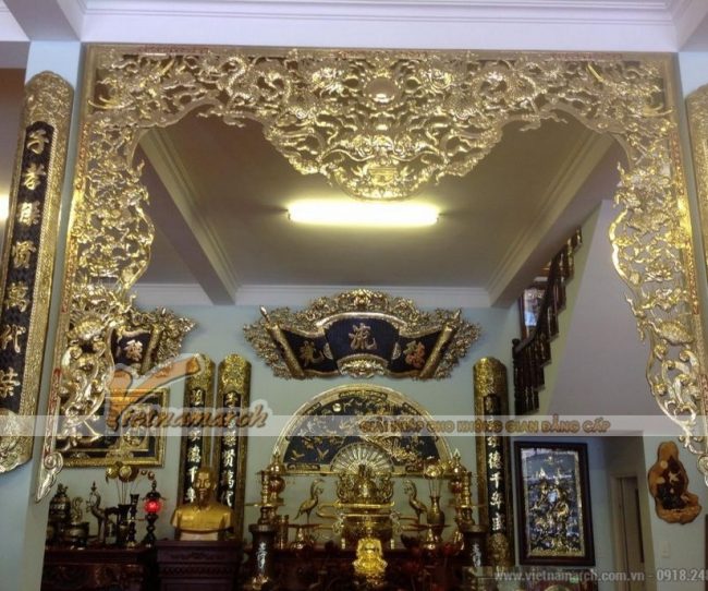 Những lưu ý về cách bố trí nội thất đồ thờ khi thiết kế nhà thờ họ