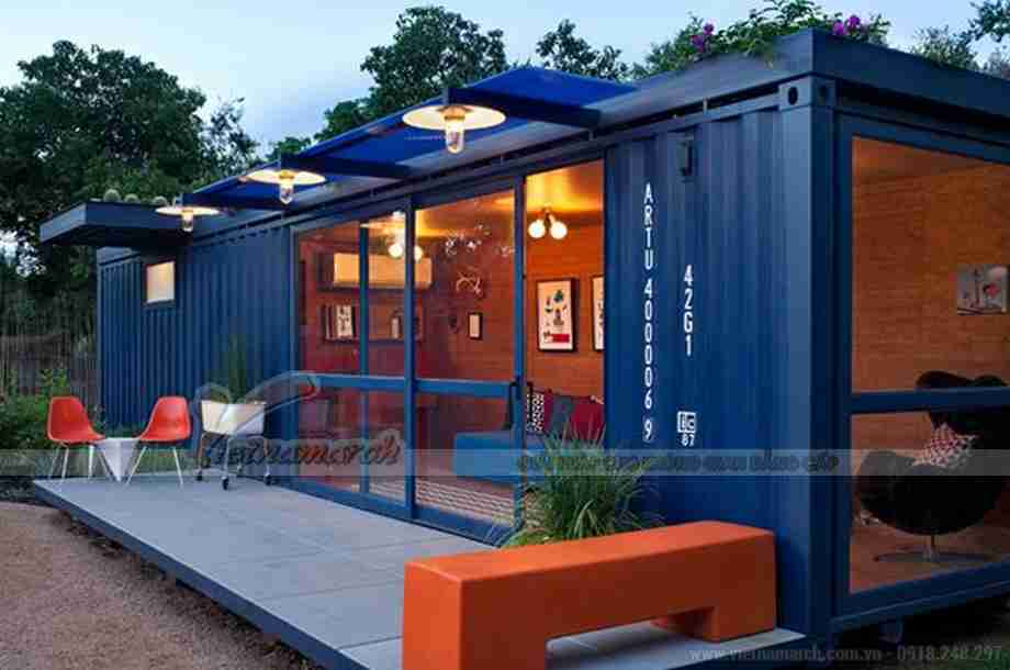 Ấn tượng với thiết kế nhà nghỉ dưỡng từ những thùng Container > Ấn tượng với thiết kế nhà khách từ container