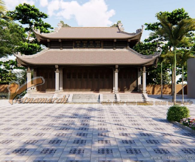 Hồ sơ thiết kế nhà thờ tổ 8 mái nhà anh Âu ở Thanh Hóa