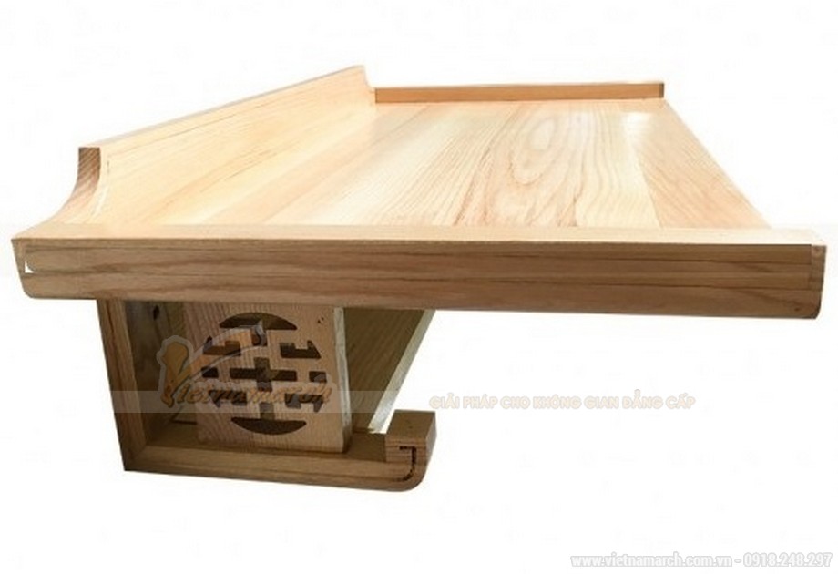 10 mẫu bàn thờ treo đẹp thiết kế theo thước lỗ ban chuẩn phong thủy > Mẫu bàn thờ treo gỗ sồi Nga - 01