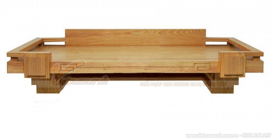 10 mẫu bàn thờ treo đẹp thiết kế theo thước lỗ ban chuẩn phong thủy > Mẫu bàn thờ gỗ sồi Nga - 02