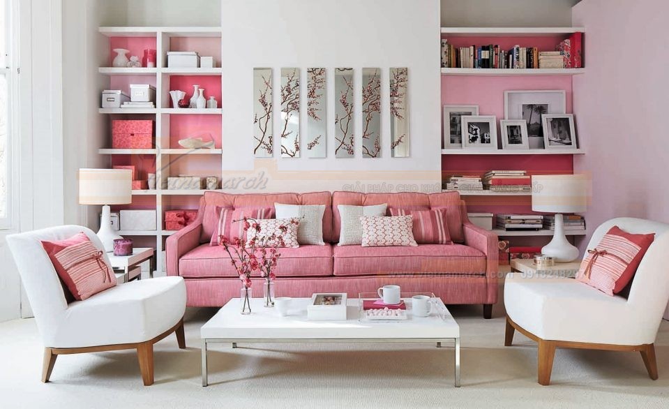 Lựa chọn bàn ghế sofa cho phòng khách nhỏ theo kết cấu căn phòng > Sự kết hợp hài hòa giữa sofa văng và sofa đơn 